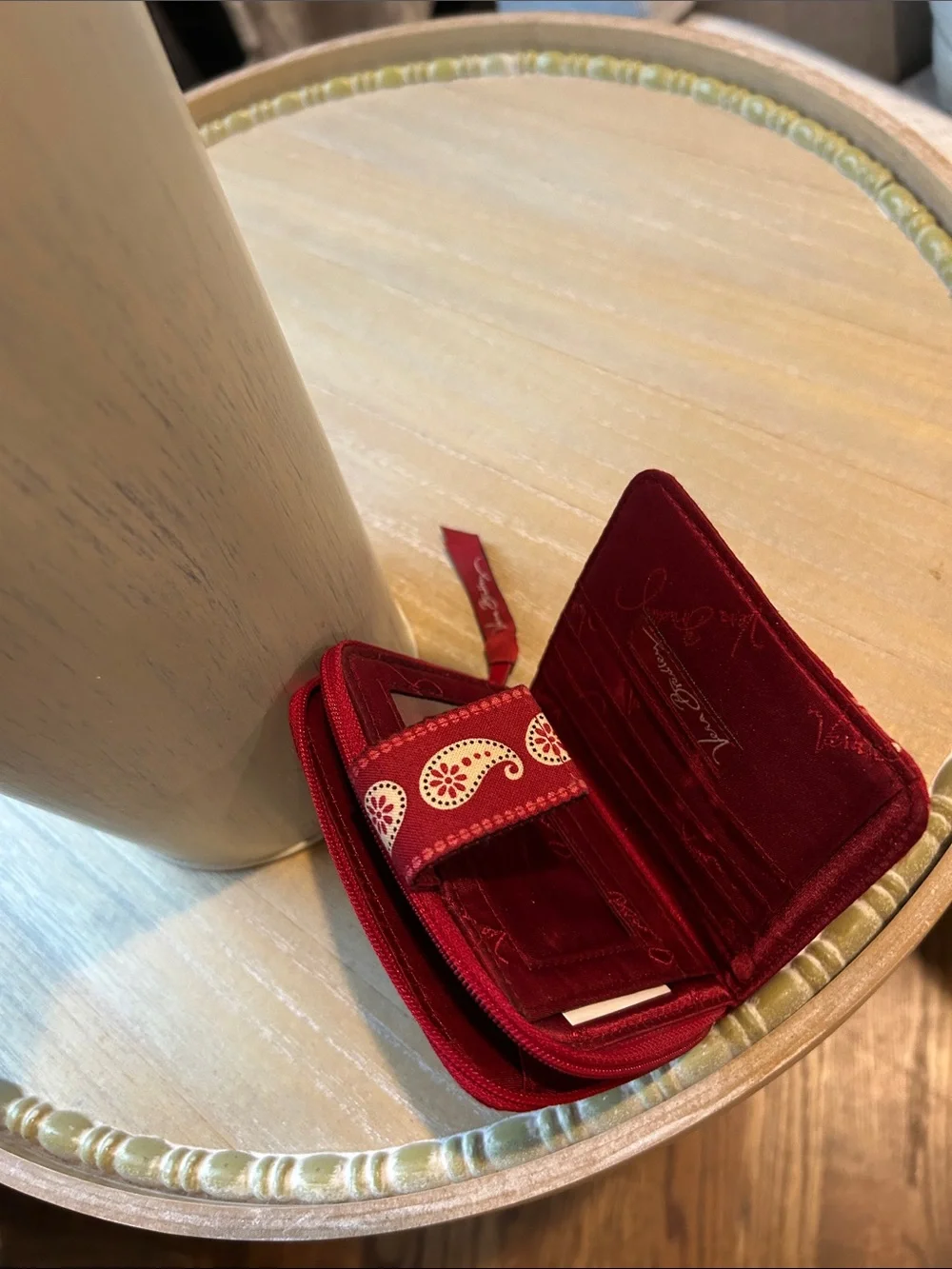 Vera Bradley Red Paisley Quilted Wallet